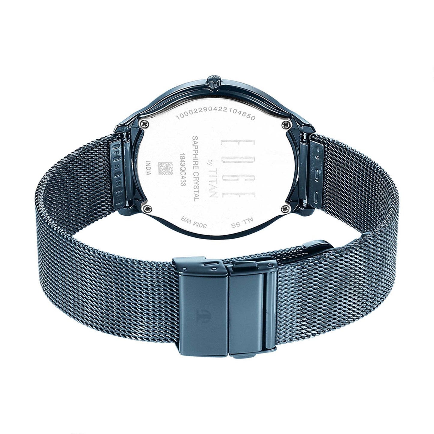 Edge Baseline Blue Dial Stainless Steel Strap Watch Men