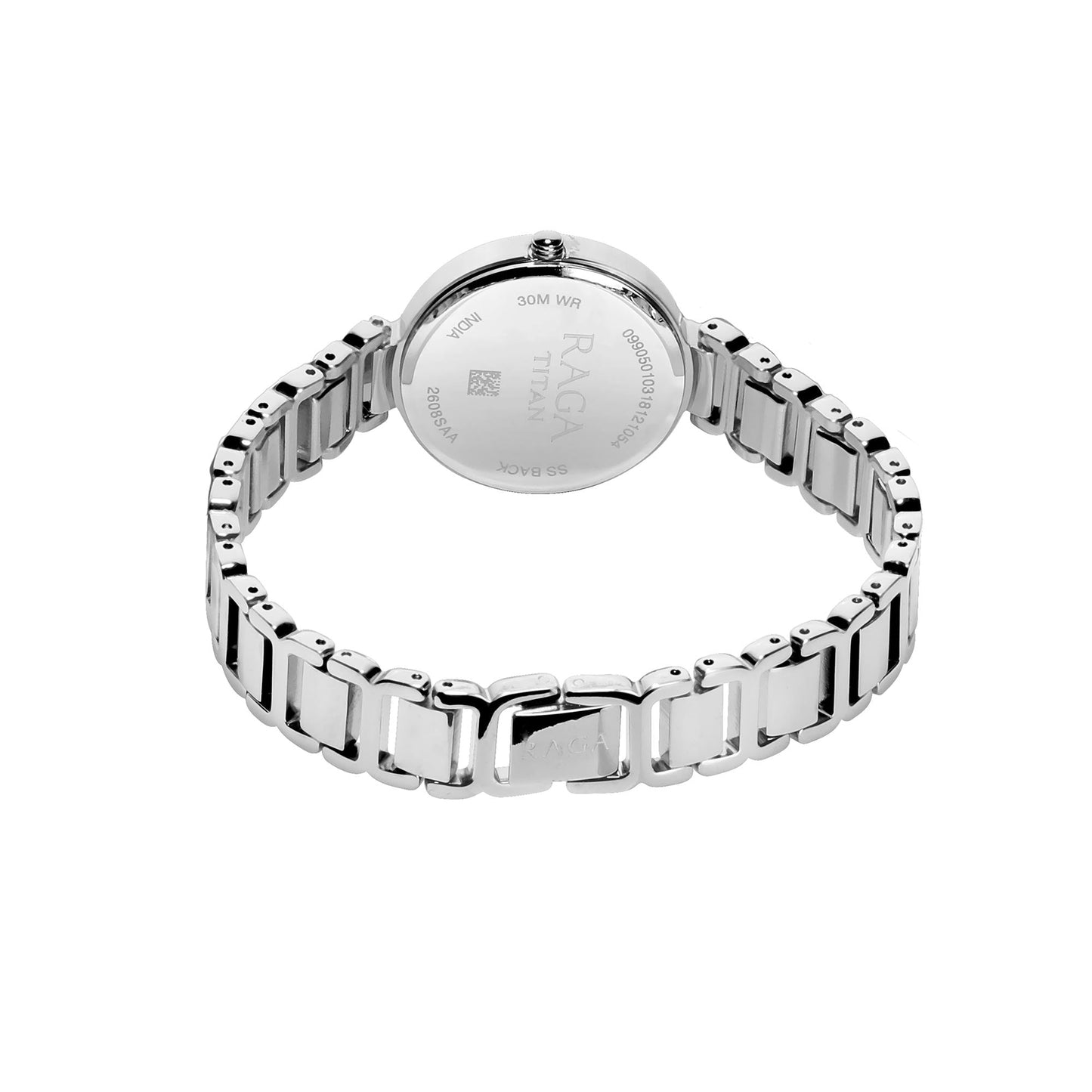 Titan Raga Viva White Dial Analog Metal Strap watch for Women 2608SM01