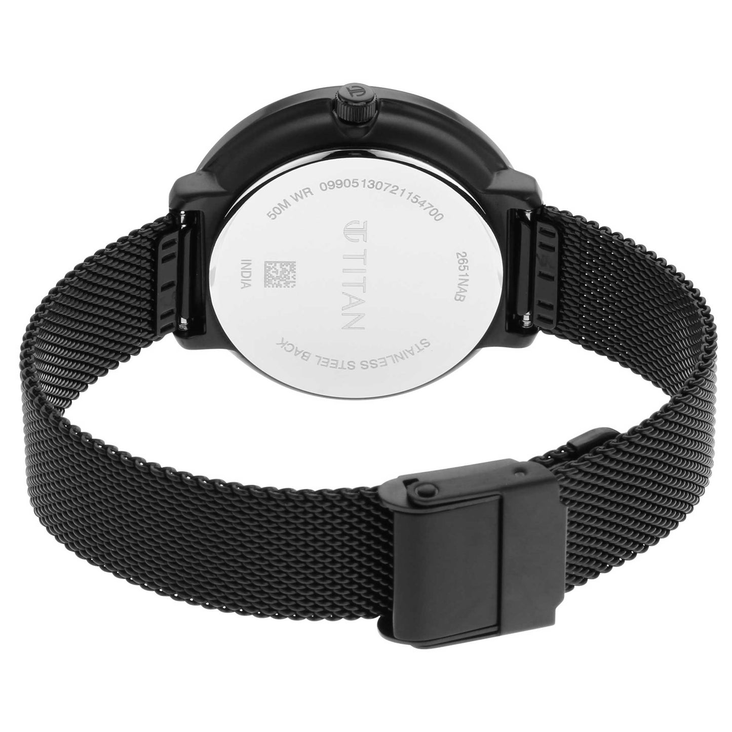 Titan Women's Svelte Green: Multi-Function Watch with Metal Strap 2651NM02