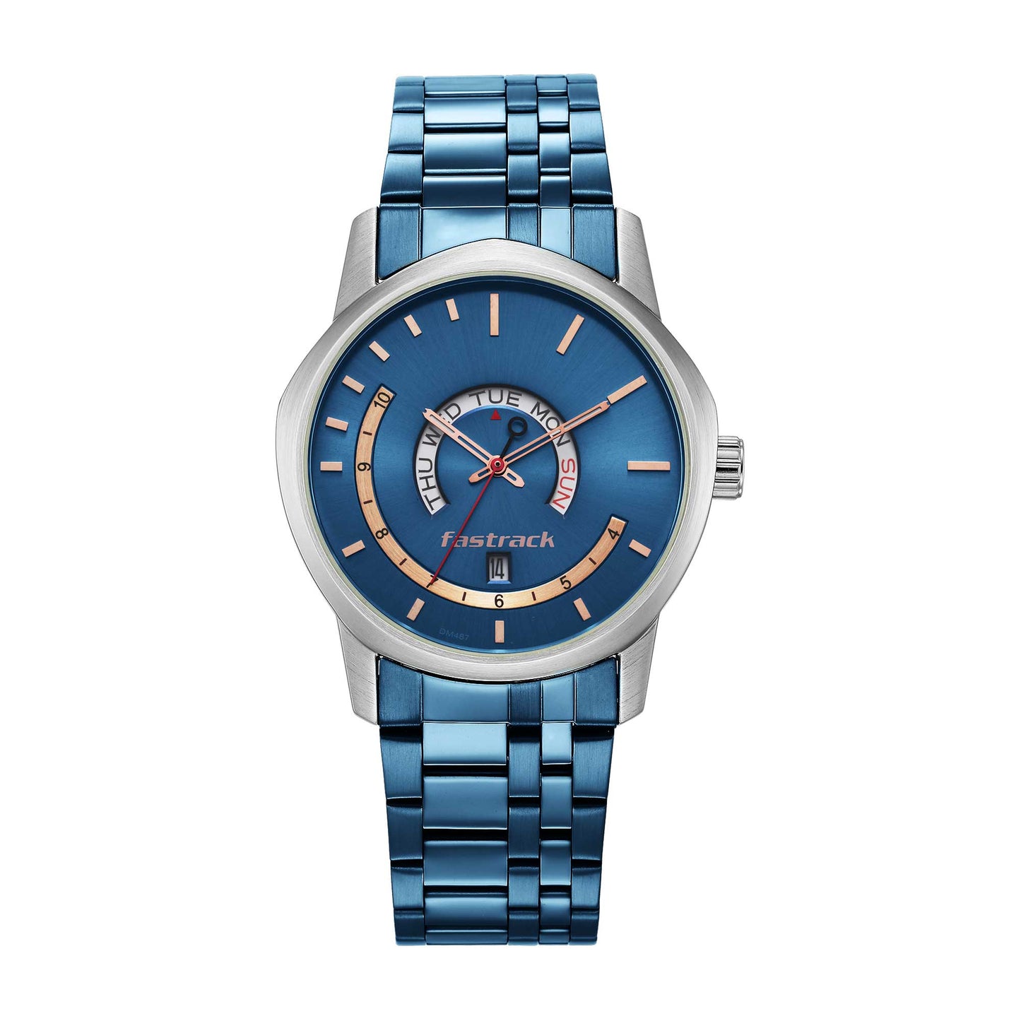 Exuberant Alog with Day and Date Blue Dial Watch (3279KM01)