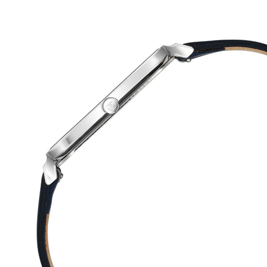 Titan Edge Quad Quartz Analog White Dial With Blue Leather Strap Watch For Men 10017SL01