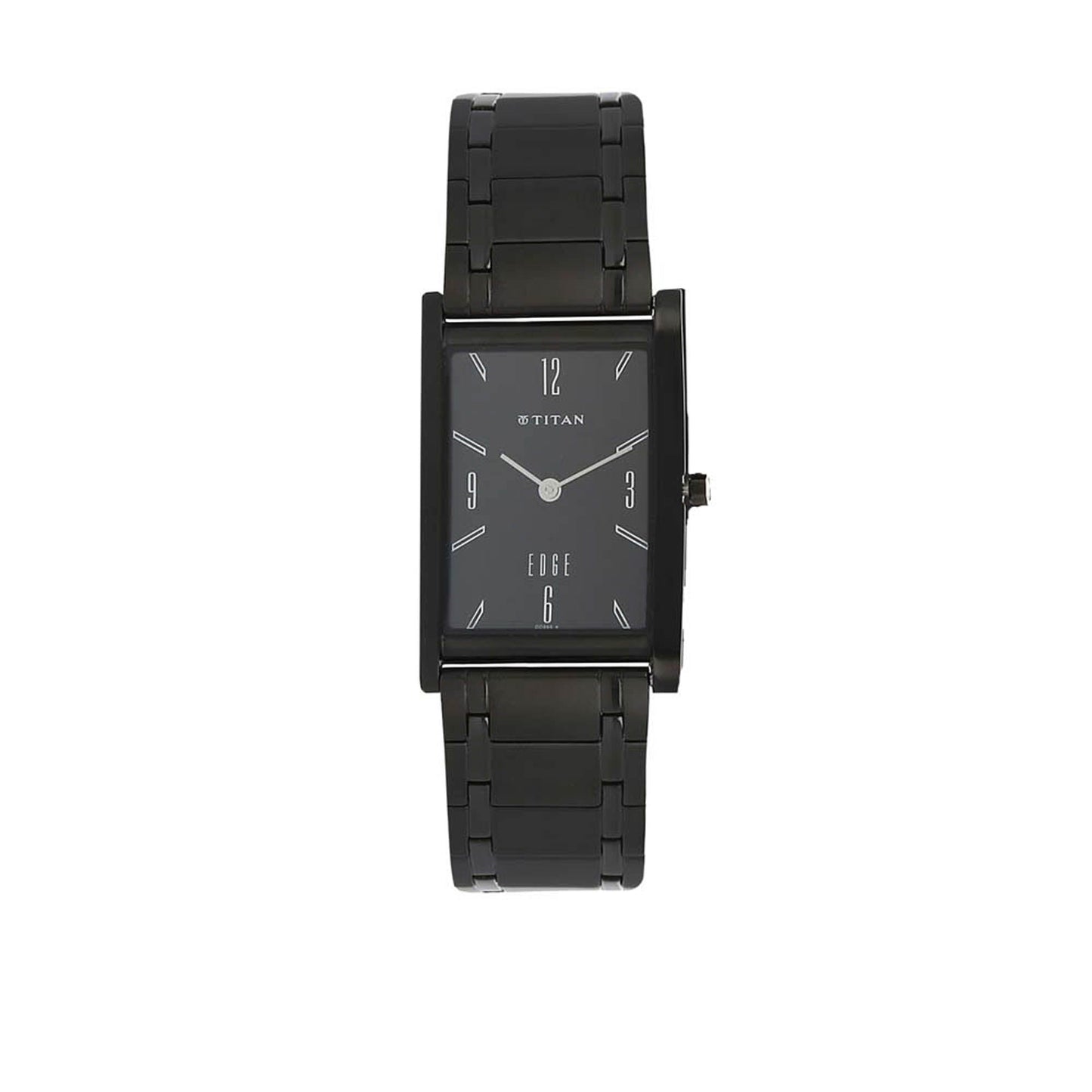 Titan Edge Black Dial Analog Stainless Steel Strap Watch for Men