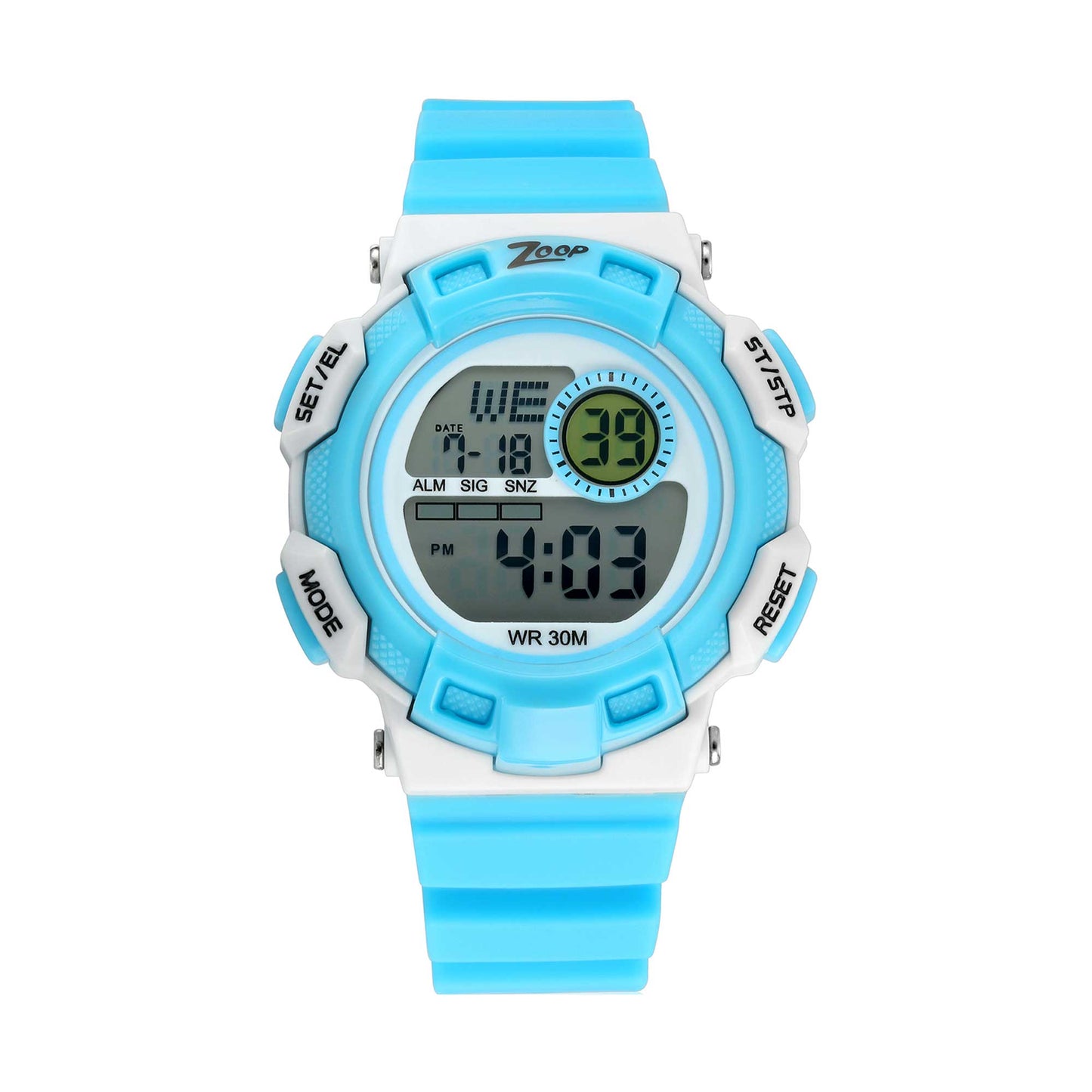 Zoop By Titan DigitalDigital Dial PU Strap Watch for Kids 16009PP04