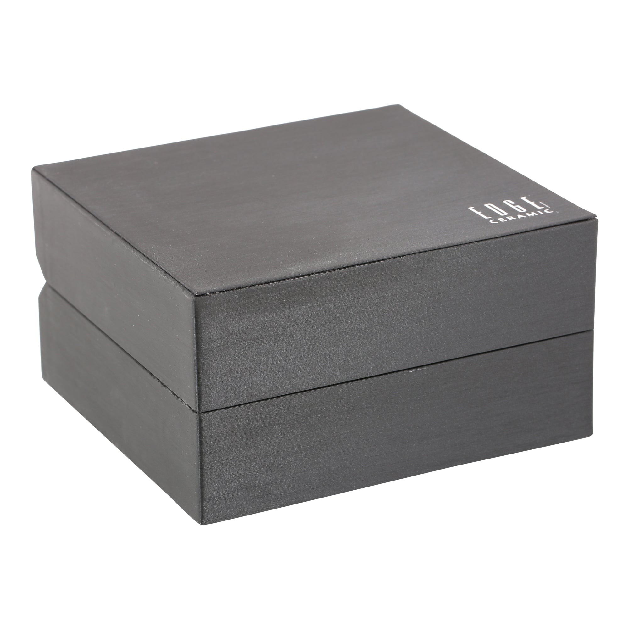 Titan Edge Ceramic Quartz Analog Silver Dial Grey Ceramic Strap Watch For Men