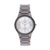 Titan Edge Ceramic Quartz Analog Silver Dial Grey Ceramic Strap Watch For Men