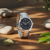 Titan Men's Urban Refinement: Sleek Blue Dial with Silver Stainless Steel Strap Watch 1730SM03