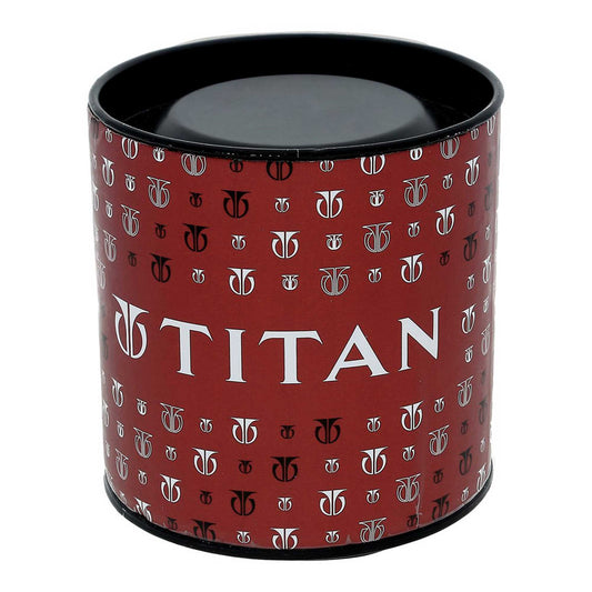 Titan Quartz Analog with Day and Date Silver Dial Leather Strap Watch for Men 1774SL01