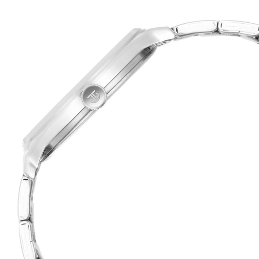 Titan Quartz Analog Silver White Dial Metal Strap Watch for Men