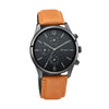 Titan Quartz Multifunction Black Dial Leather Strap Watch for Men 1805NL02