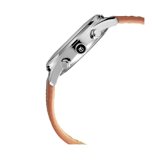 Titan Quartz Multifunction Silver Dial Leather Strap Watch for Men