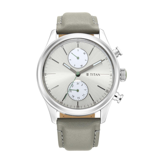 Titan Quartz Analog with Day and Date Grey Dial Watch for Men