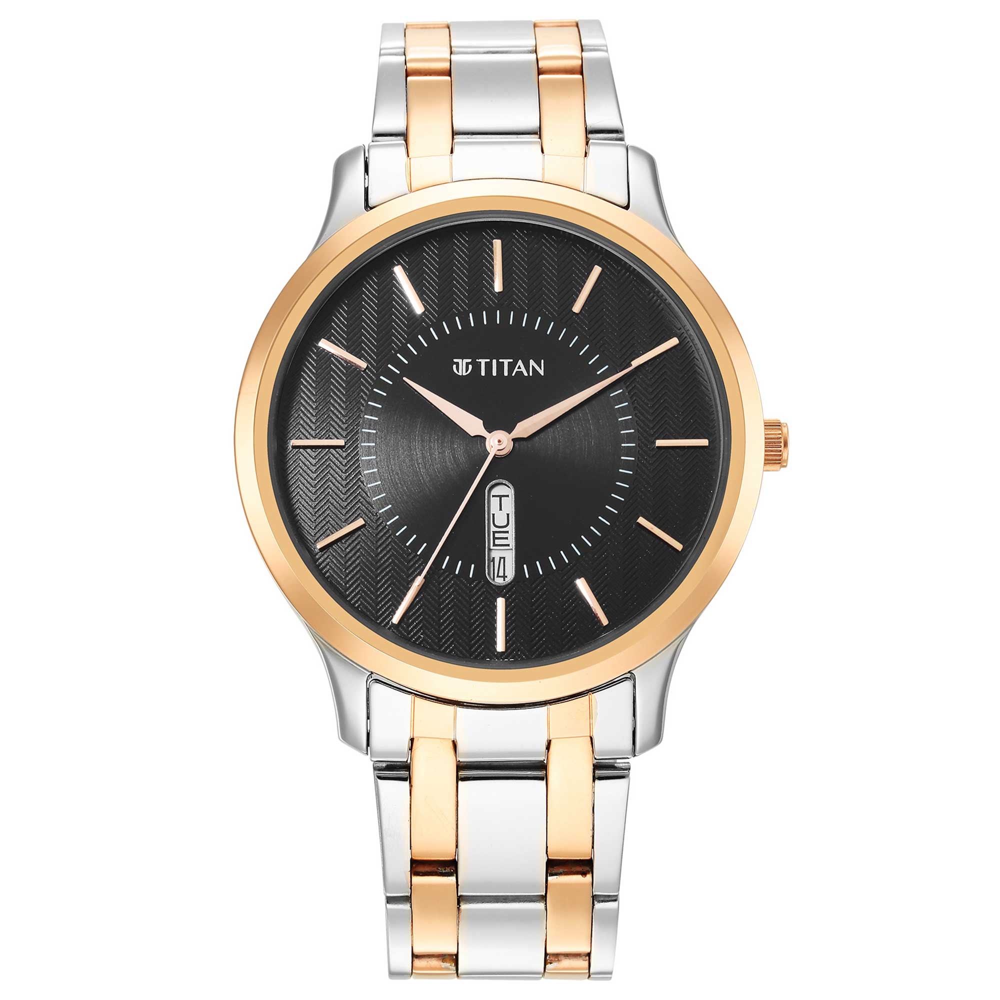Karishma Black Dial Brass Strap Watch 1825KM02
