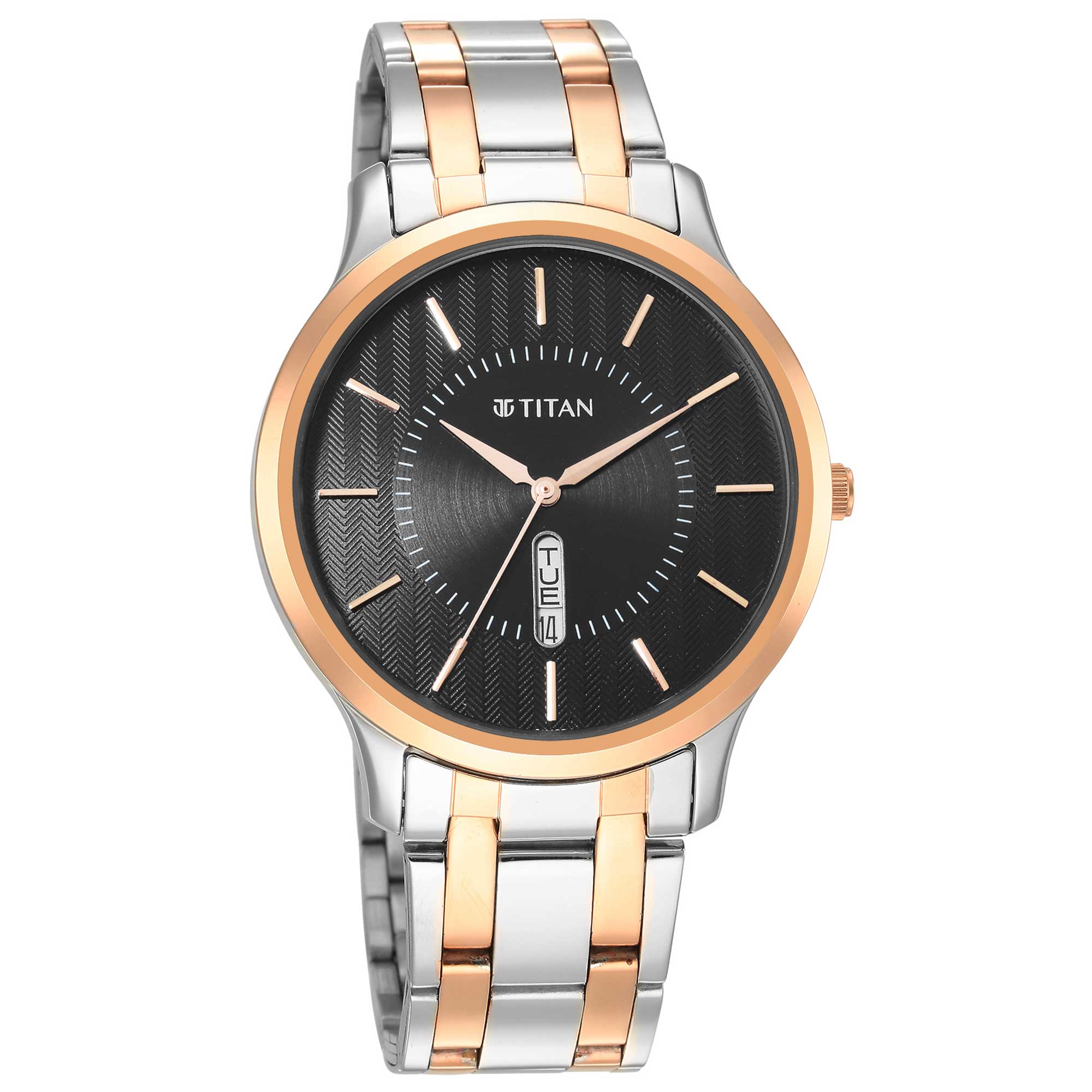 Karishma Black Dial Brass Strap Watch 1825KM02