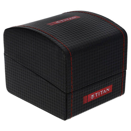 Titan Karishma Radiance Black Dial Analog Leather Strap watch for Men 1825YL03