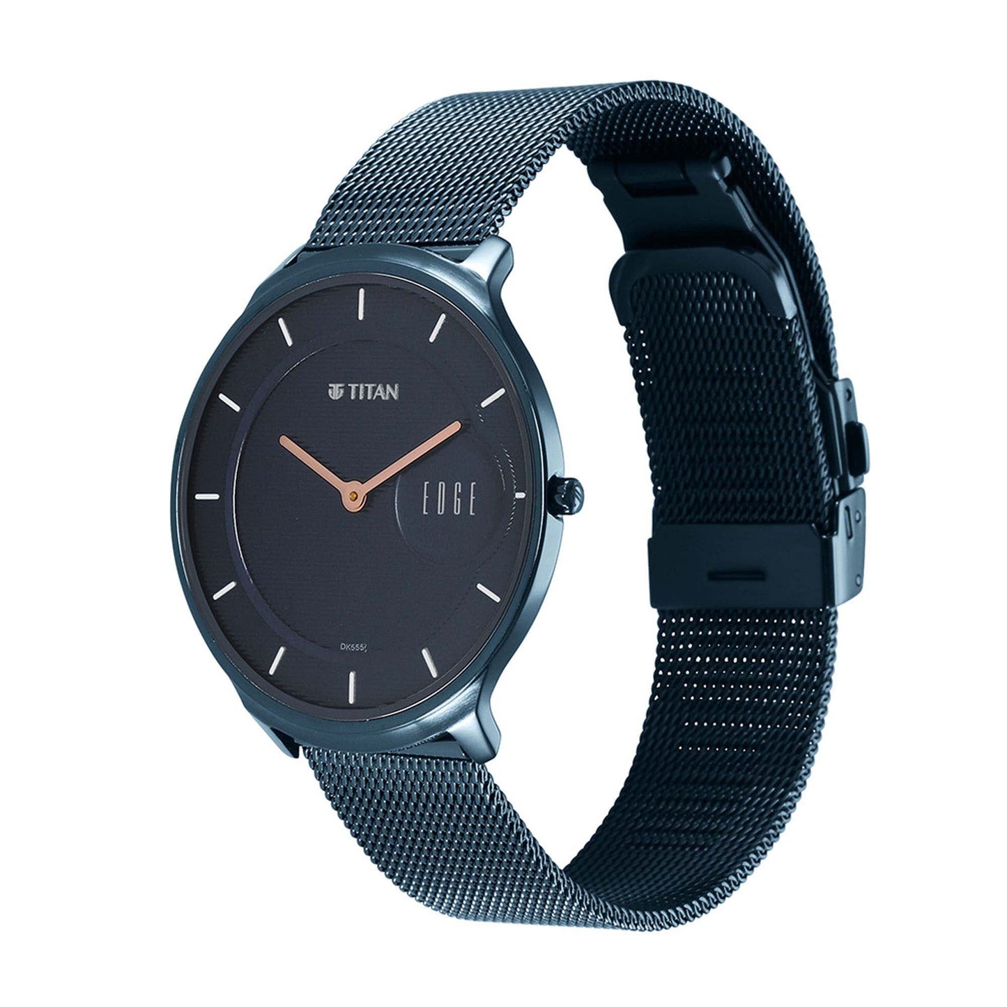 Edge Baseline Blue Dial Stainless Steel Strap Watch Men