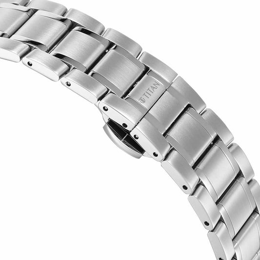 Titan Edge Murals Quartz Analog Blue Dial Stainless Watch For Men 1843SM03