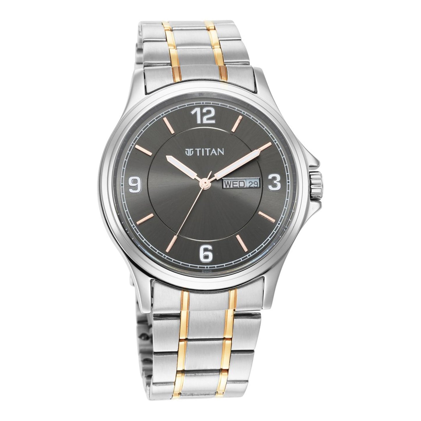 Titan Trendsetters Anthracite Dial Analog Stainless Steel Strap watch for Men