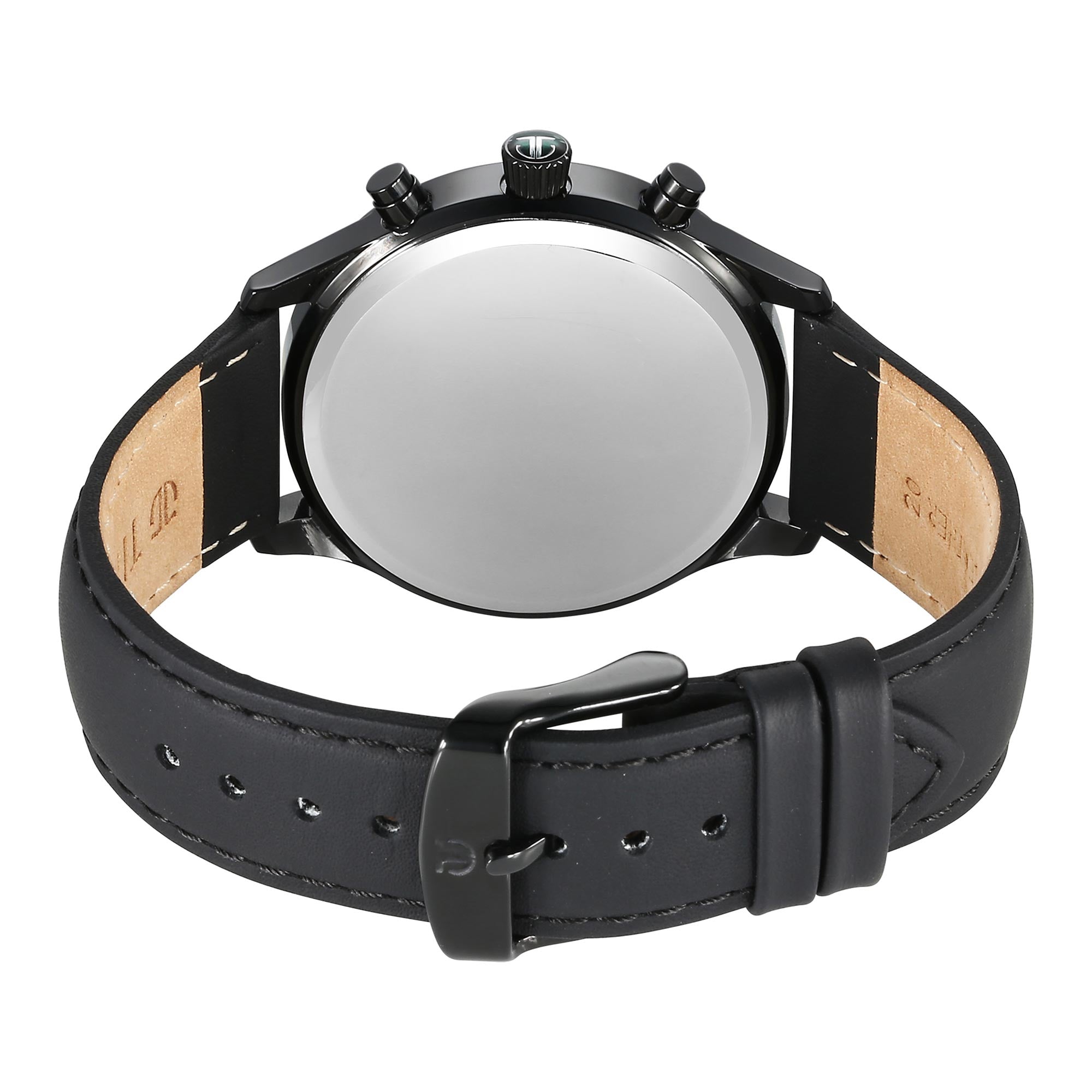 Titan Sapphire Multifunction Quartz Analog with Day and Date Green Dial Leather Strap Watch for Men