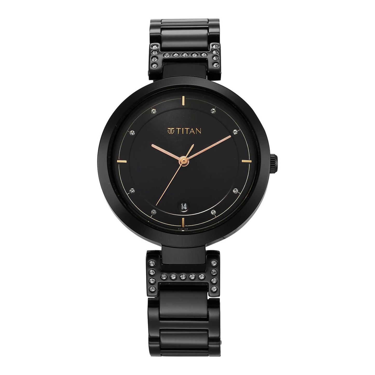 Titan Women Brass Round Shape Watches(2480NM02)