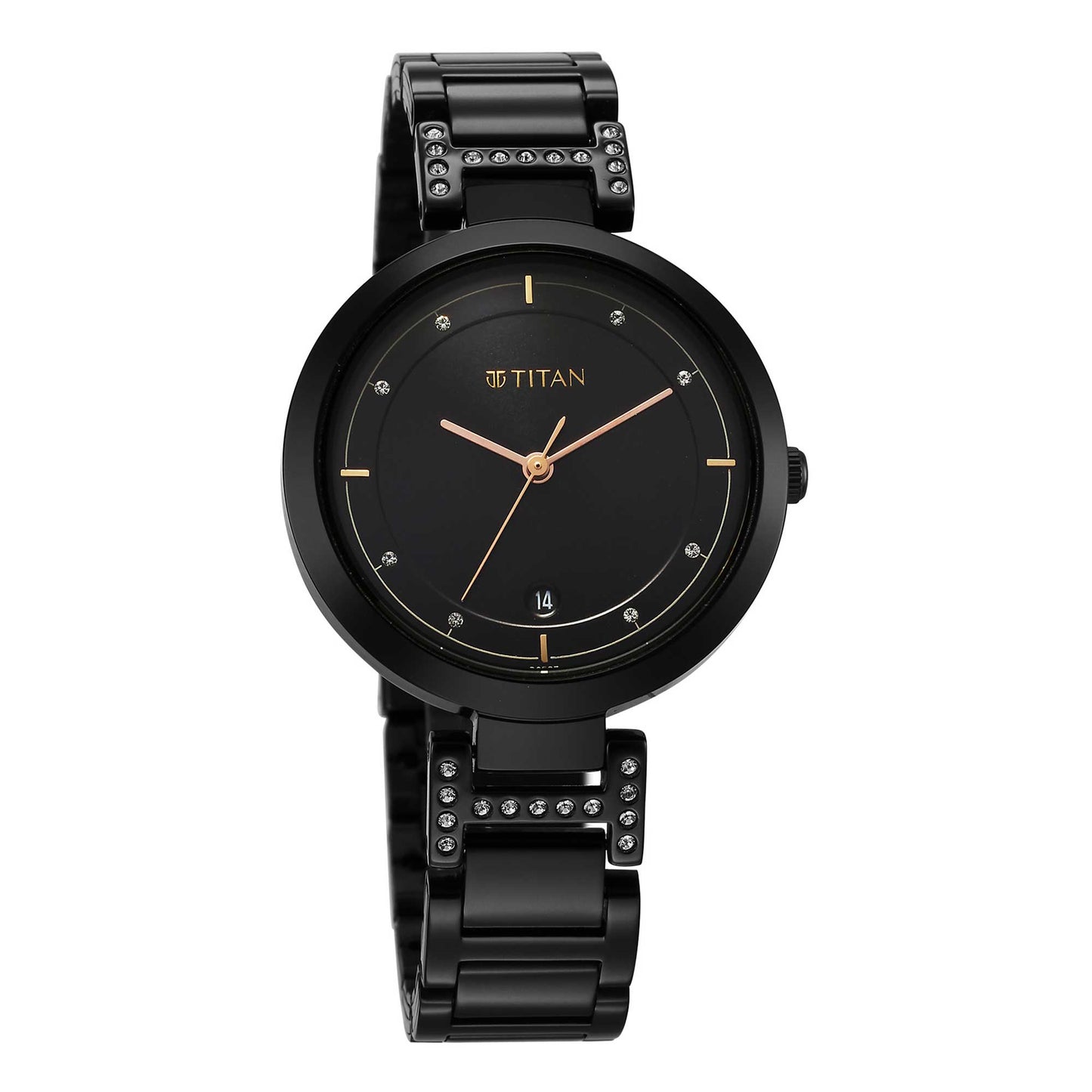 Titan Women Brass Round Shape Watches(2480NM02)
