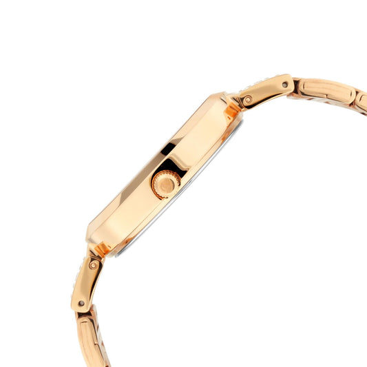 Titan Sparkle Rose Gold Dial Analog with Date Metal Strap watch for Women