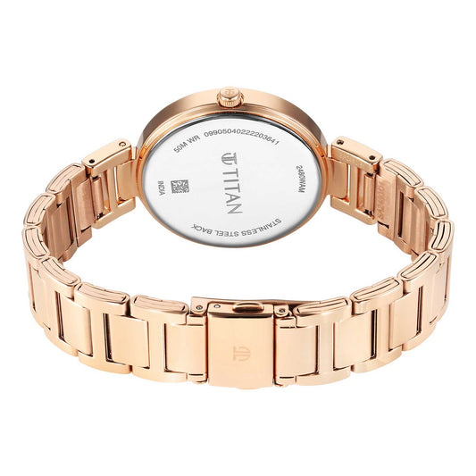 Titan Women Brass Round Shape Watches(2480WM07)