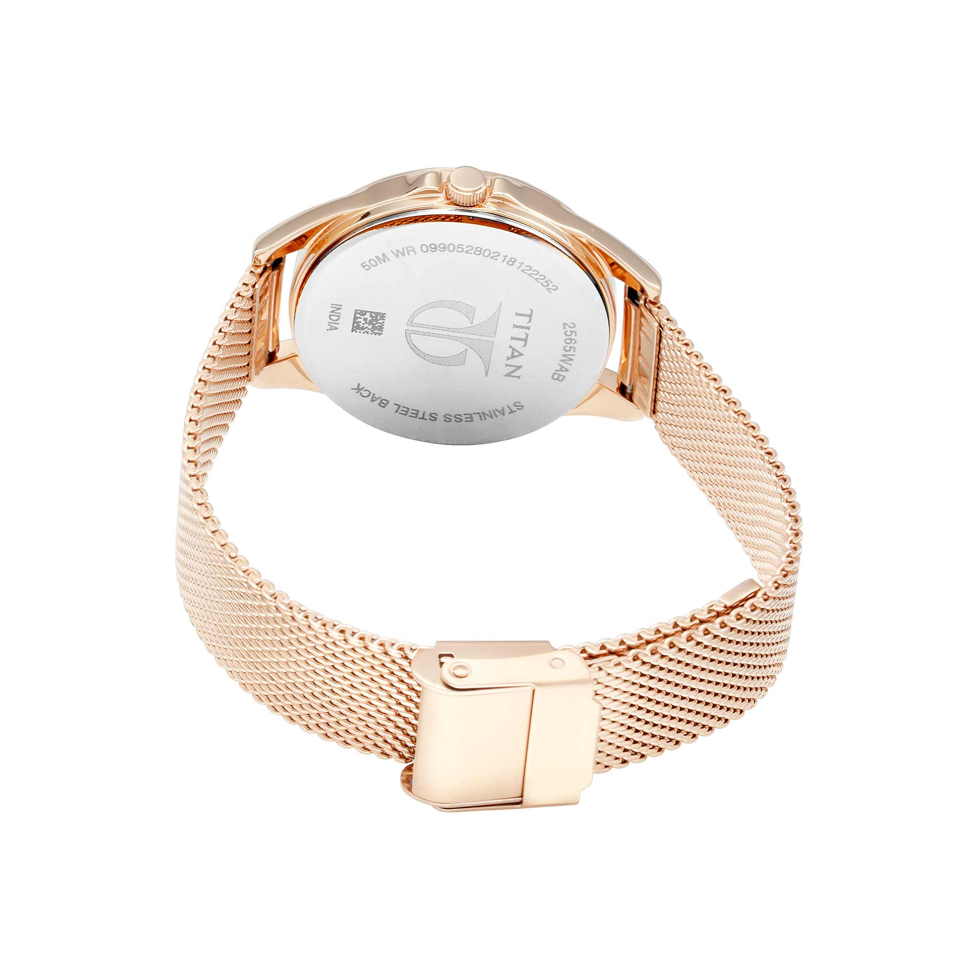 Titan Sparkle Pink Dial Alog Watch for Women