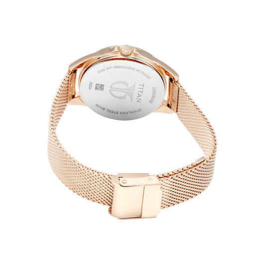 Titan Sparkle Pink Dial Alog Watch for Women