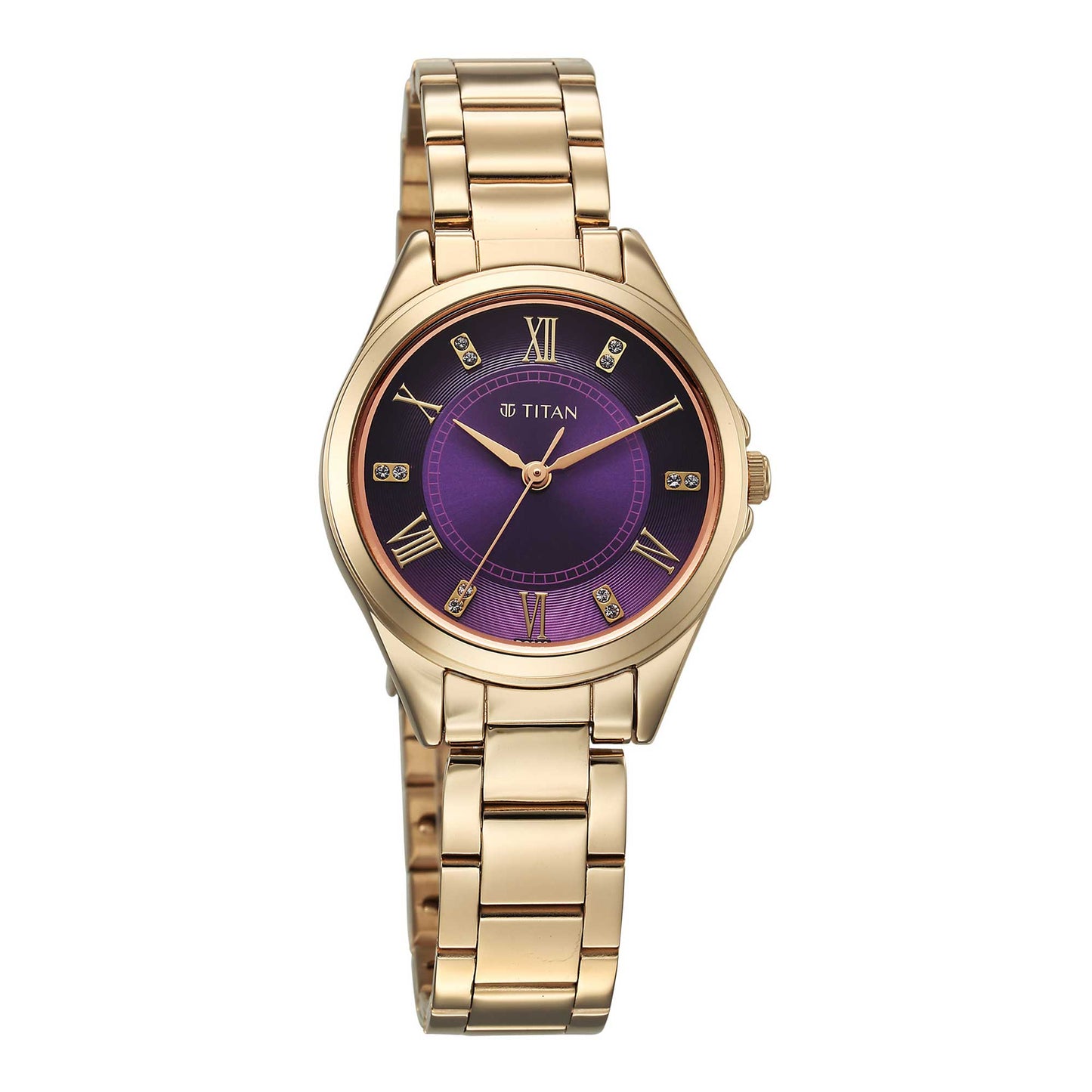 Titan Women Brass Round Shape Watches(2565WM06)