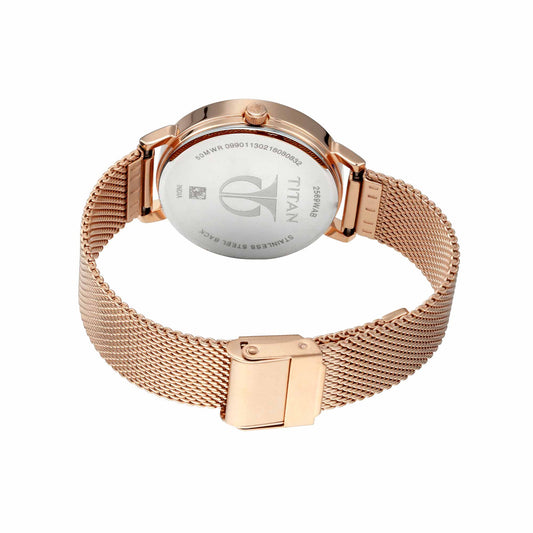 Titan Sparkle Quartz Analog with Day and Date Blue Dial Watch for Women