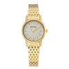 Titan Quartz Analog White Dial Golden Metal Strap Watch For Women 2593YM02