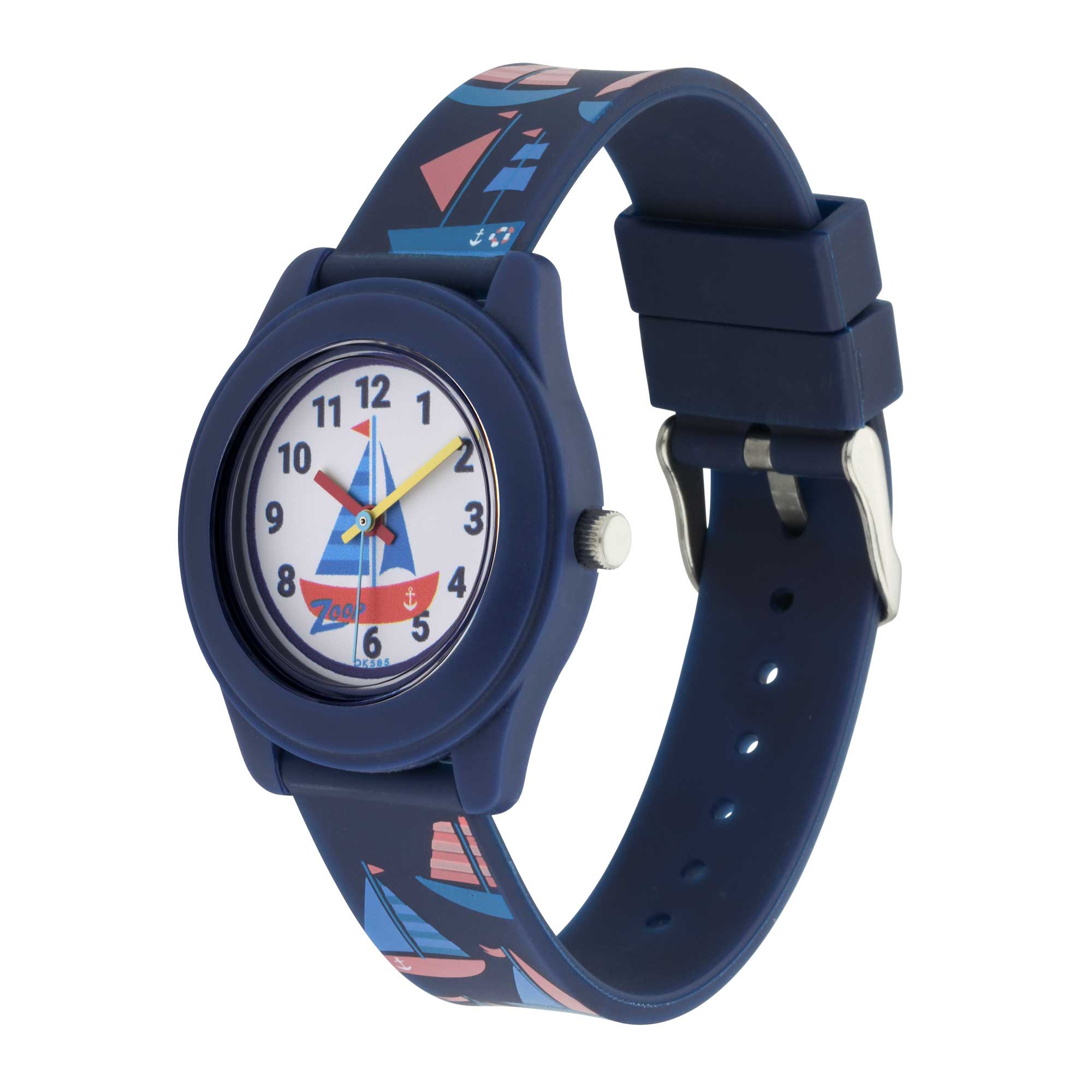 Zoop Analog Watch with White Dial & Blue Strap for Boys Girls Kids, from House of Titan