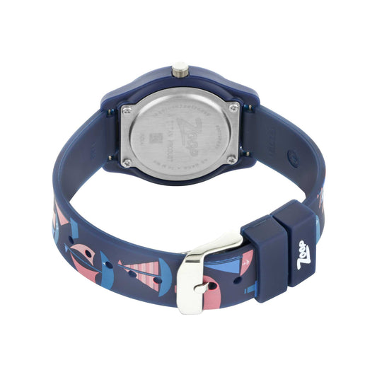 Zoop Analog Watch with White Dial & Blue Strap for Boys Girls Kids, from House of Titan