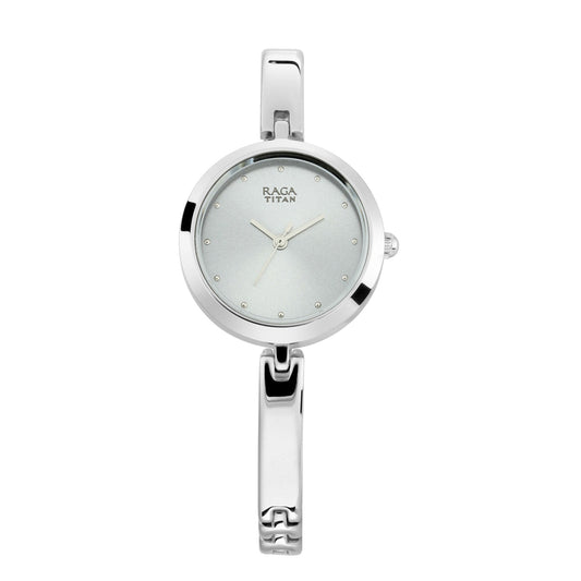 Titan Raga Viva Grey Dial Women Watch With Metal Strap 2606SM04