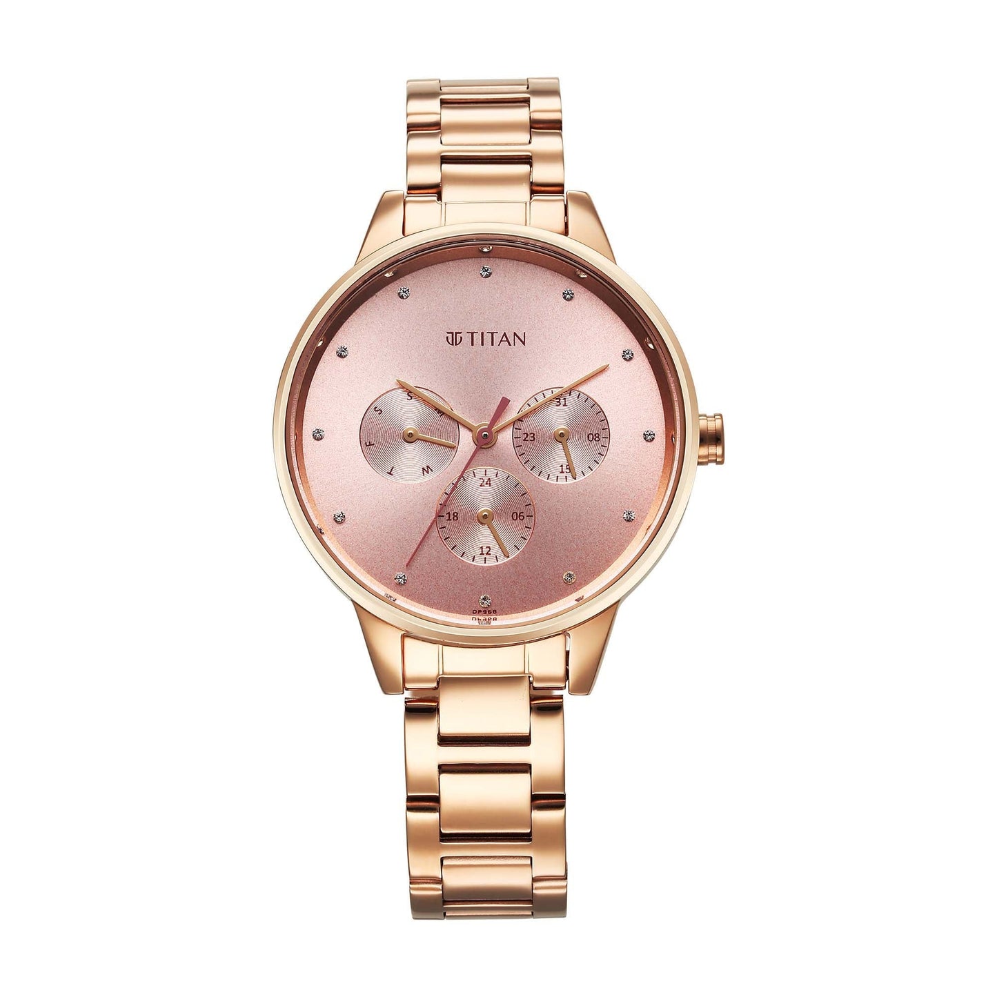Titan Razzle Dazzle Phase 1 Strap Material Stainless Steel Dial Colour Pink 2648WM08