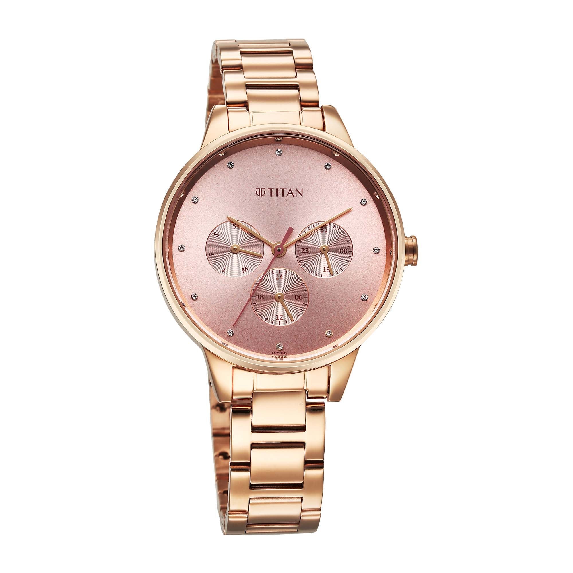 Titan Razzle Dazzle Phase 1 Strap Material Stainless Steel Dial Colour Pink 2648WM08