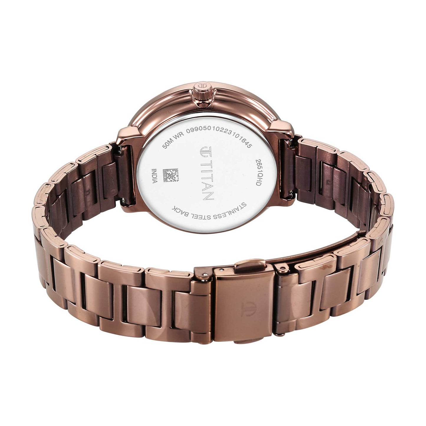 Titan Marhaba Brown Dial Analog Stainless Steel Strap watch for Women