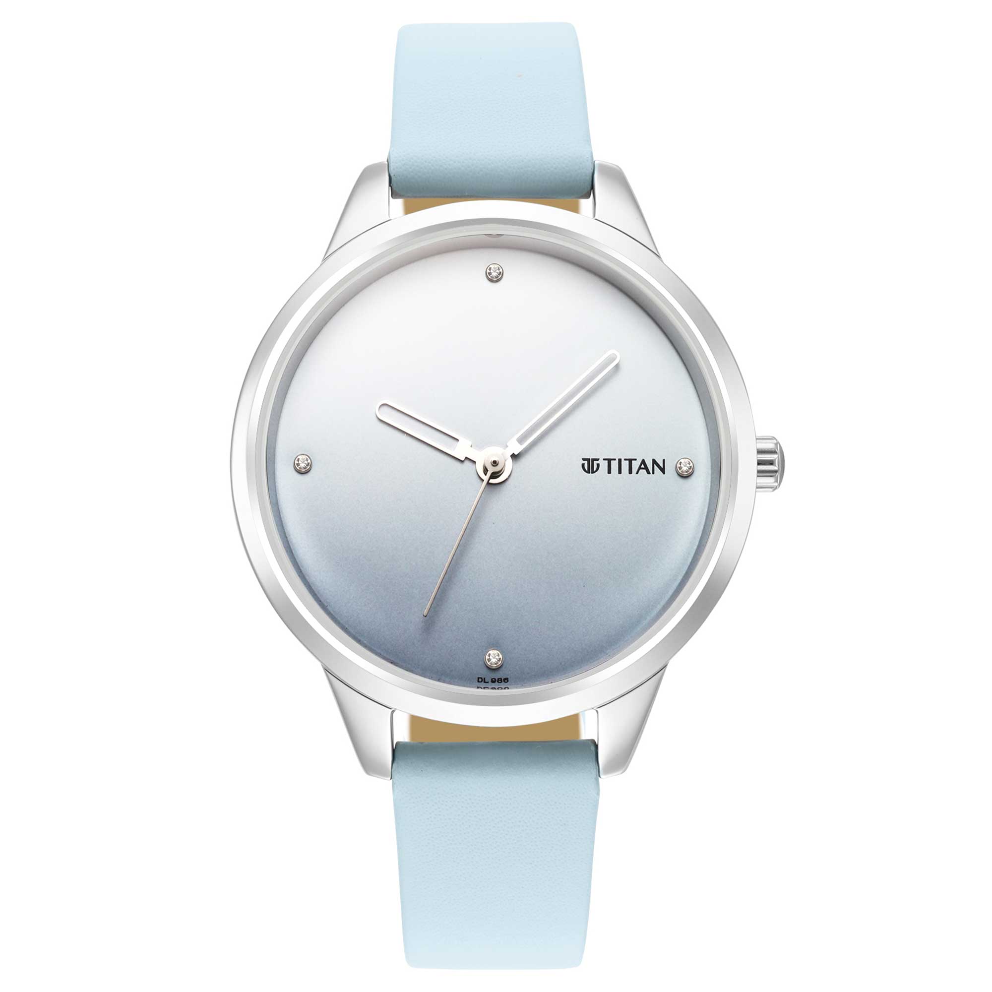 Titan Pastel Dreams Blue Analog Leather Strap watch for Women 2664SL02