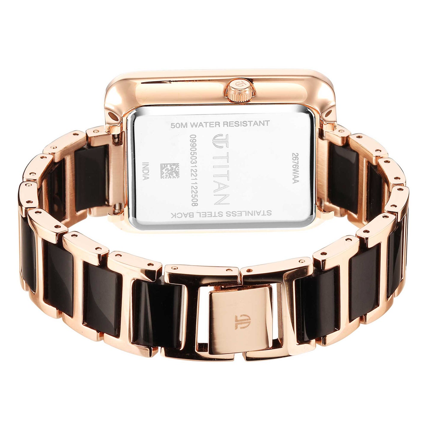 Titan Wander Black Mother of Pearl Dial Watch (2676WD01)