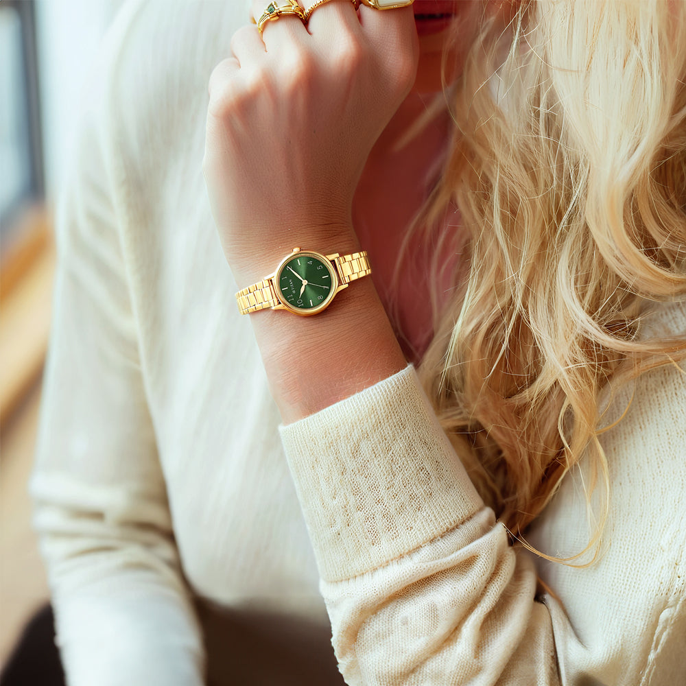 Titan Karishma Green Dial Analog Stainless Steel Strap watch for Women 2678YM01