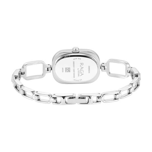 Titan Raga Viva Mother Of Pearl Dial Analog Metal Strap Watch for Women