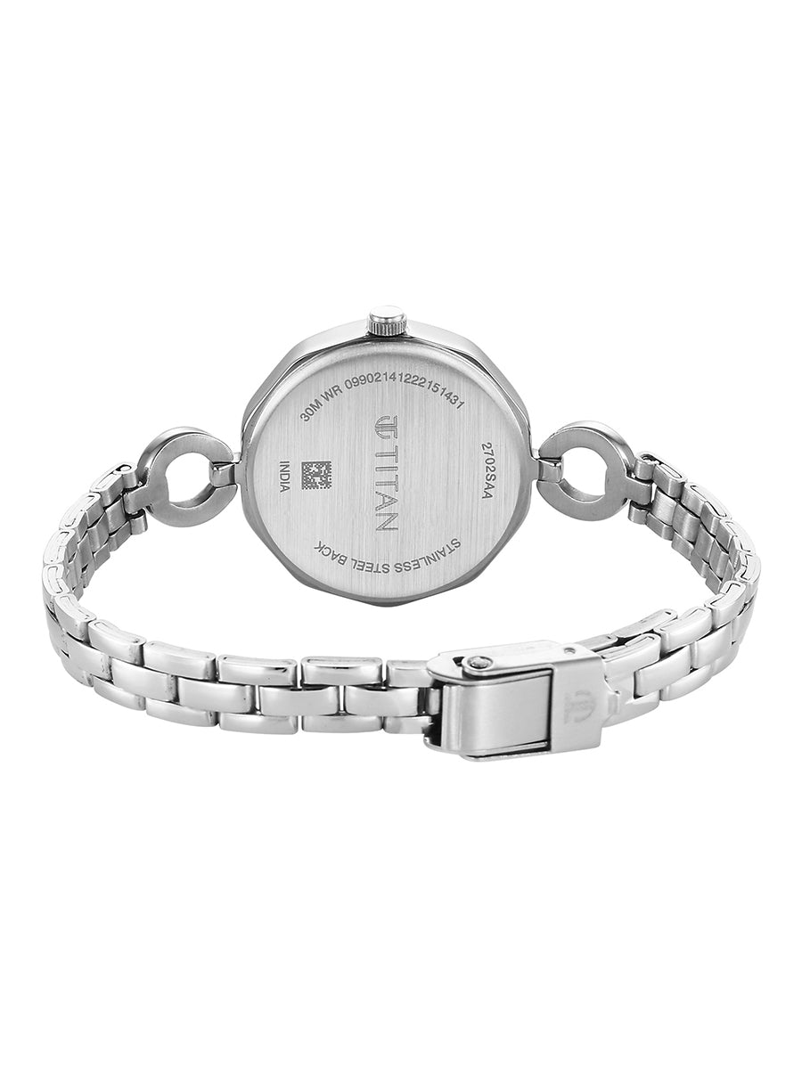 Titan Karishma Silver Dial Watch for Women 2702SM01 2702SM01
