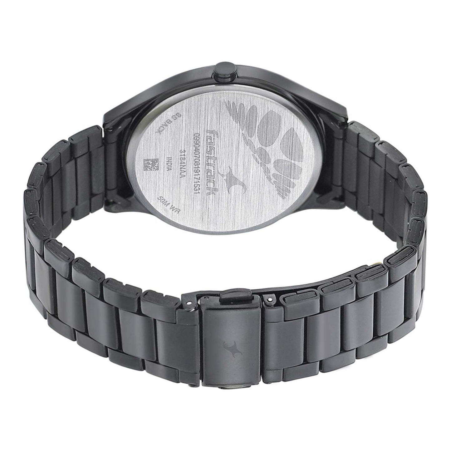 Fastrack Space Rover Quartz Analog Brown Dial Stainless Steel Strap Watch for Guys 3184NM01