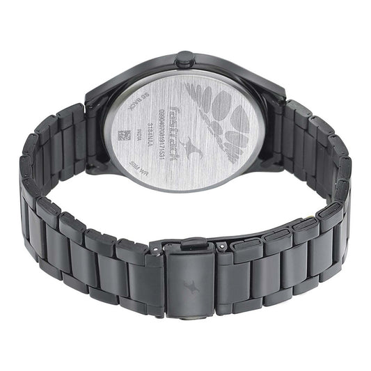 Fastrack Space Rover Quartz Analog Brown Dial Stainless Steel Strap Watch for Guys 3184NM01
