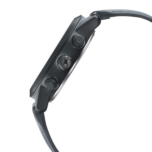 Fastrack Go Skate Quartz Multifunction Black Dial Leather Strap Watch for Guys 3216NL01