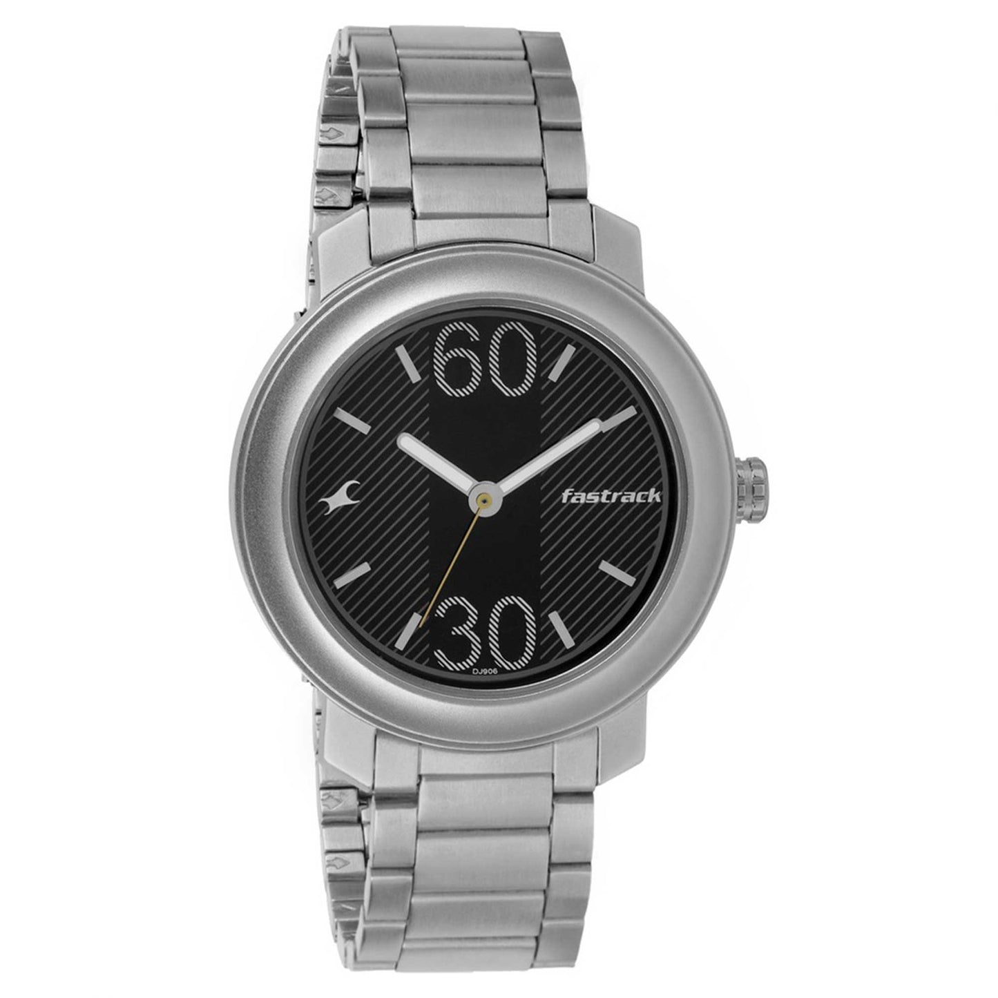 Fastrack Quartz Analog Black Dial Stainless Steel Strap Watch for Guys 3222SM02