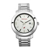 Fastrack Bare Basics Quartz Analog with Date White Dial Stainless Steel Strap Watch for Guys 3246SM01