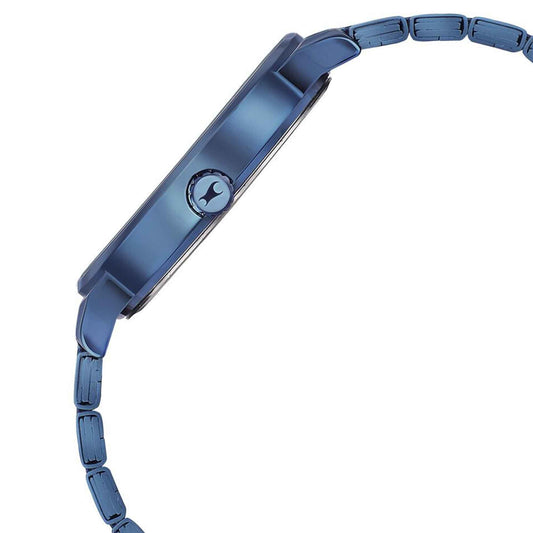 Fastrack Style Up Blue Dial Stainless Steel Strap Watch for Guys