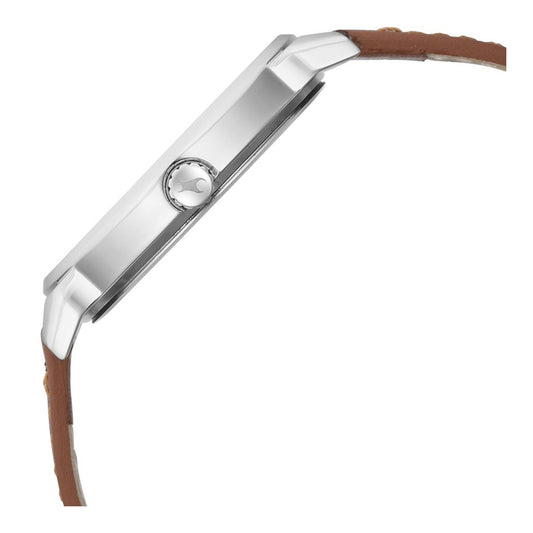 Fastrack Stunners Green Dial Leather Strap Watch for Guys