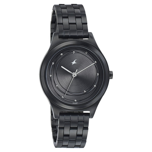 Fastrack Style Up Grey Dial Stainless Steel Strap Watch for Girls 6152NM01